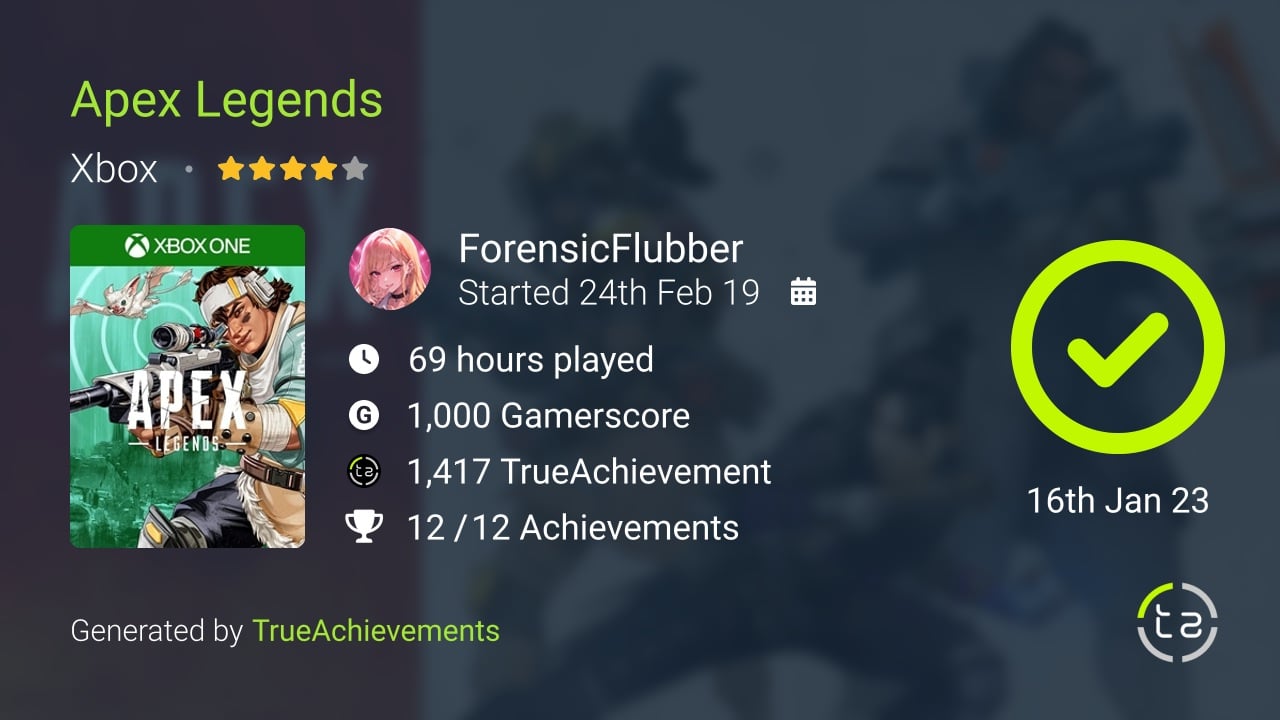 Apex Legends achievement summary